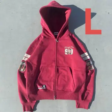 9090 Numbering Check Zip Hoodie