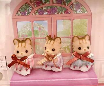 시마 고양이 패밀리 엘레강트 세트 아기 세쌍둥이