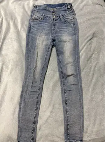 GYDA H/W 사이드 크로스 디자인 스키니 데님 팬츠 XS