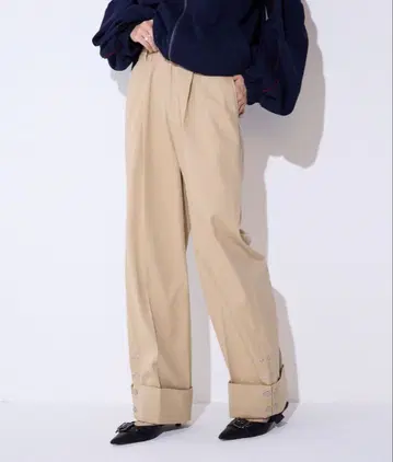 JEANASIS 사이드 스냅 스트레이트 팬츠