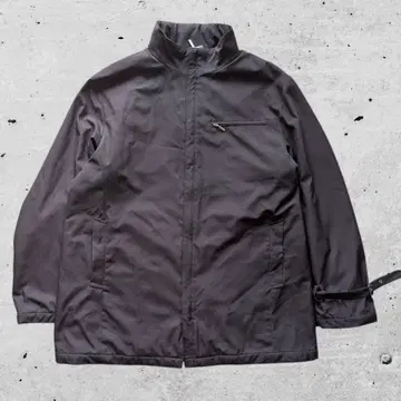 블랙 점퍼 블루종 비대칭 기믹 노움코어 하이넥