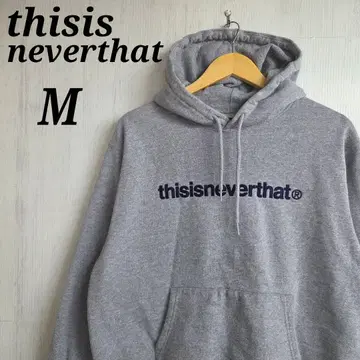 thisisneverthat 후드티 M 그레이 자수 로고 네이비