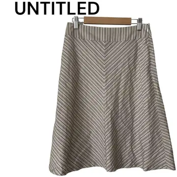 [언타이틀] 총무늬 플레어 스커트 (M) 기하학 패턴 사이드 지퍼 깔끔한