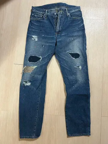 SOPH SOPHNET 데미지 크러쉬 데님 슬림 M