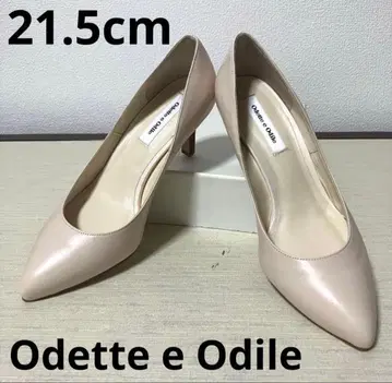 [ 새상품급 ] odetto 화이트 베이지 가죽 스틸레토 21.5cm