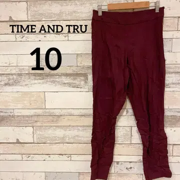TIME AND TRU [ 10 ] 버건디 스키니 팬츠 스트레치