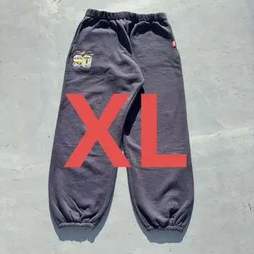 9090 넘버링 체크 스웻 팬츠