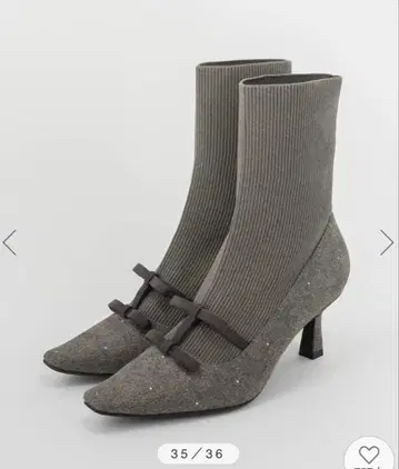 RANDA 미니 리본 니트 도킹 부츠