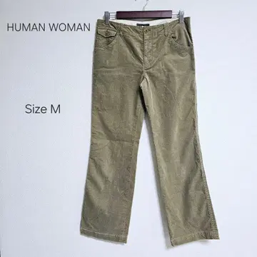HUMAN WOMAN 카키 베이지 캐주얼 팬츠 심플