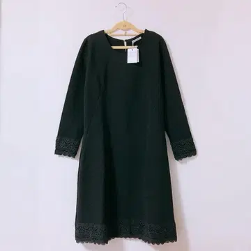 [미사용 새상품] bitter syrup 롱 원피스 티셔츠 밑단 레이스