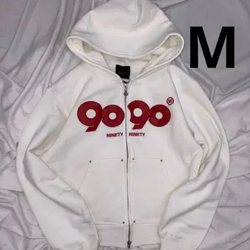 9090 OG 로고 집 후디 화이트 M