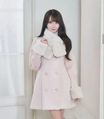 로제 뮤즈 코트 thipetto 머플러 세트 코트