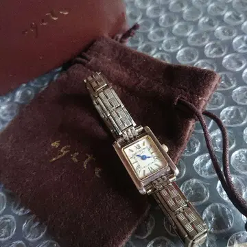 agete 아가트 앤티크 스퀘어 손목시계 쿼츠 여성용 빈티지