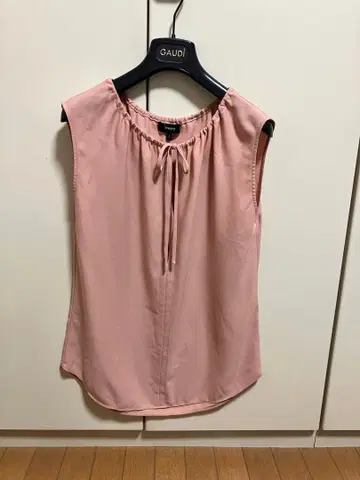 Theory 슬리브리스 셔츠 S 살몬 핑크