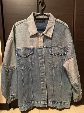 오버 사이즈 2톤 데님 자켓