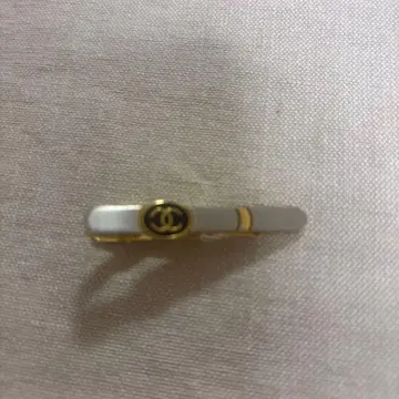 넥타이핀 화이트/골드