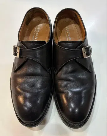 REGAL 리갈 몽크 스트랩 비즈니스 슈즈 가죽 신발 블랙