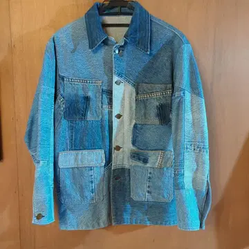 데님 패치워크 자켓 구제 의류