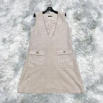 세븐아이디 컨셉 40 오버롤 스커트 무지 베이지 출퇴근 일본제