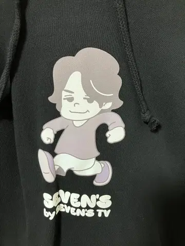 SEVEN'S TV 블랙 후드티