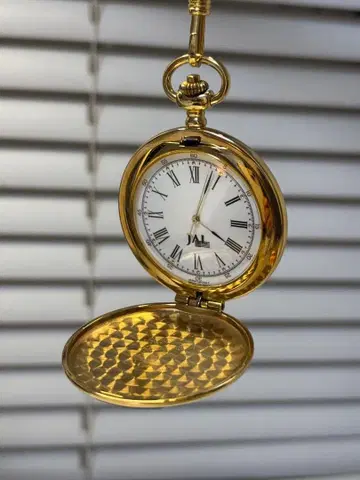 JAL 기념품 금도금 회중시계