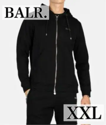 BALR. THROUGH HOODIE JET BLACK 블랙 XXL