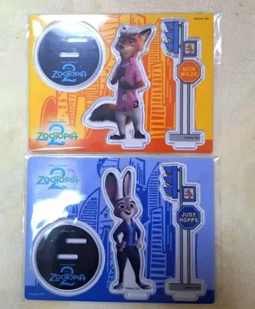 주토피아2 해피 복권 아크릴 스탠드 블록 G상 닉 주디