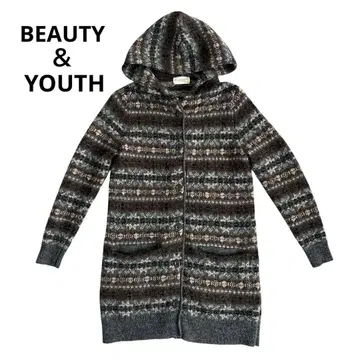 BEAUTY&YOUTH 가디건 니트 후드티 후디 그레이 계열