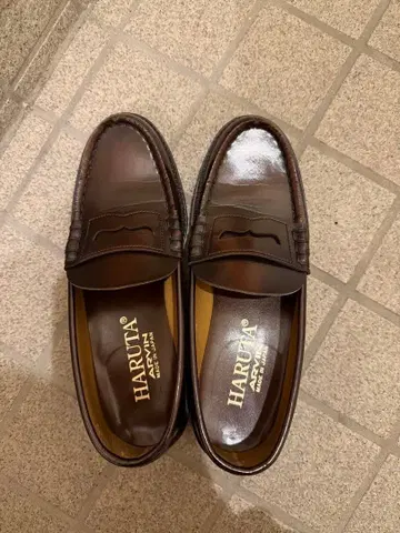 HARUTA 브라운 로퍼 25EEE