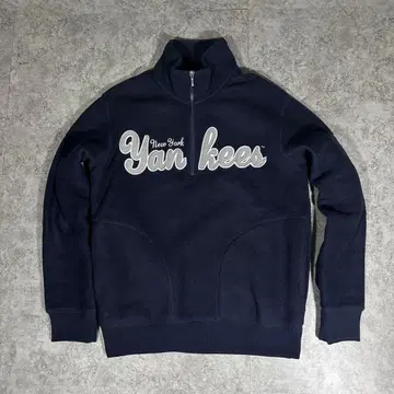 유니클로 MLB 콜라보 양키스 플리스 네이비 로고 자수 Y2K