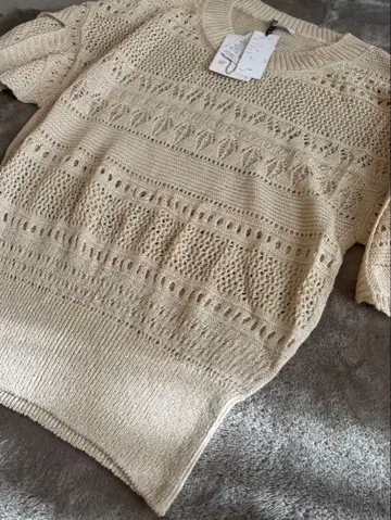 택 포함 새상품 스콧 클럽 니트 베이지