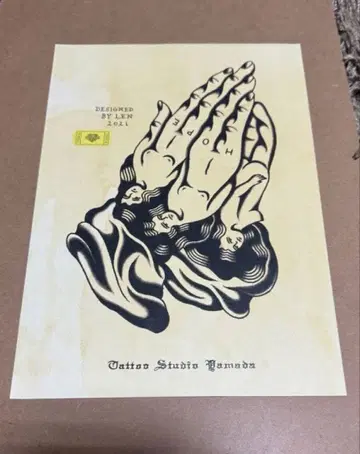 Tattoo Studio Yamaba praying hands 포스터