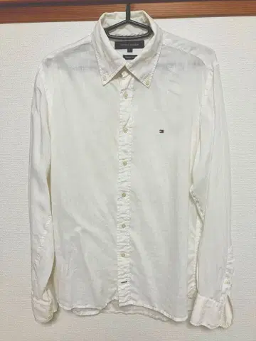 TOMMY HILFIGER 프리미엄 린넨 화이트 셔츠 S 사이즈