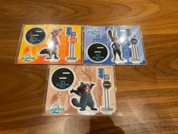 주토피아2 해피 복권 G상 아크릴 스탠드 3점 세트