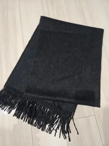 캐시미어 대형 스톨 차콜 그레이