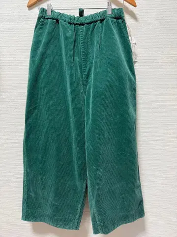 그린 코듀로이 와이드 팬츠 N/L