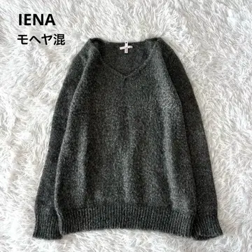 이에나 니트 모헤어 혼방 스웨터 V넥 풀오버 상의 보송보송