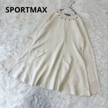 SPORTMAX 디자인 니트 상의 아이보리