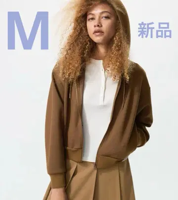 UNIQLO 드라이 맨투맨 풀 집업 후드티 브라운 M