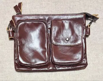 천연 가죽 가죽 백 다크 브라운