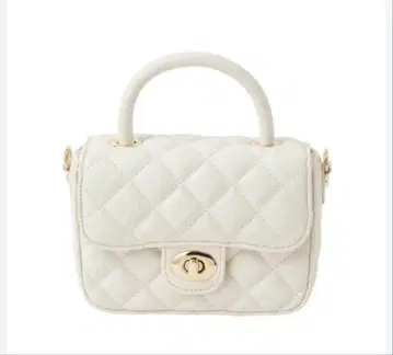 DIANA 퀼팅 숄더백 화이트