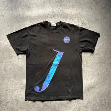 90s 재닛 잭슨 투어 티셔츠 USA제 블랙 L janet.