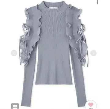 snidel 플리츠 프릴 니트 풀오버