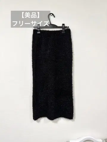 [새상품급] NICE CLAUP 반짝이는 니트 스커트 F 사이즈 블랙