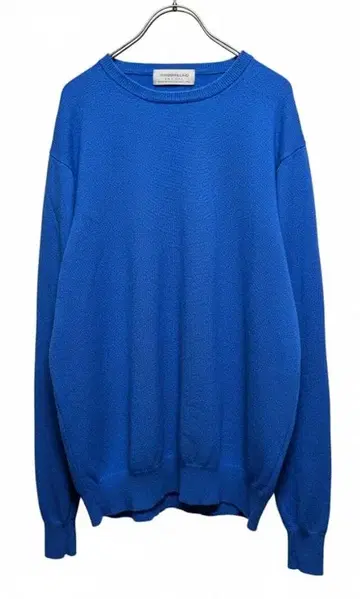 TOMORROWLAND tricot 울 100% 크루넥 니트 블루