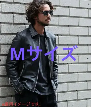 NANO UNIVERSE 시어링 가죽 명작 싱글 라이더 M 사이즈