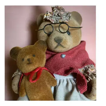 [레어] 세키구치 테디베어 스토리 할머니 봉제 인형 쇼와 레트로 빈티지