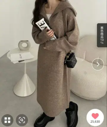 앤도미 세일러 카라 긴팔 하프 지퍼 니트 원피스