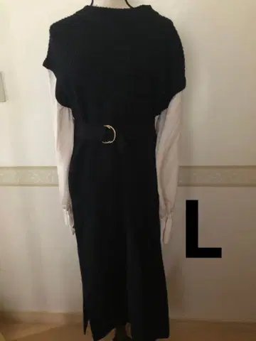 지라 블랙 니트 도킹 원피스 벨트 포함 미사용 새상품 택 포함 L