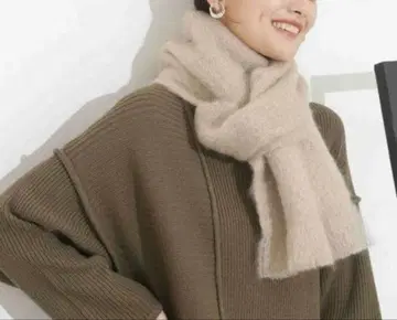 FOXFORD 모헤어 머플러 대형 스톨 아일랜드제 베이지